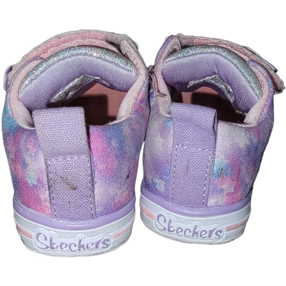 Multi-colored tinkle toes studded and light, two strap velcro girls Skechers - Picture 5 of 5